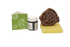 POTLI DIY Craft Kit  Block Print Your T-Shirt ( Fish)  ( 8 years - 10 years)