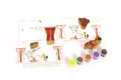 POTLI Handmade Wooden Block Print DIY Craft Kit - Panchtantra Story Book - (King & The Foolish Monkey) ( 5 Years +)
