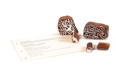 POTLI Handmade Wooden Block Print DIY Craft Kit - Panchtantra Story Book - (Elephant and Hares) ( 5 Years +)