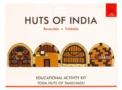 POTLI Handmade Educational  DIY  Colouring Kit for Our Young Architects (Toda Huts of Tamil Nadu)  Learning Activity for ( 7 Years +)