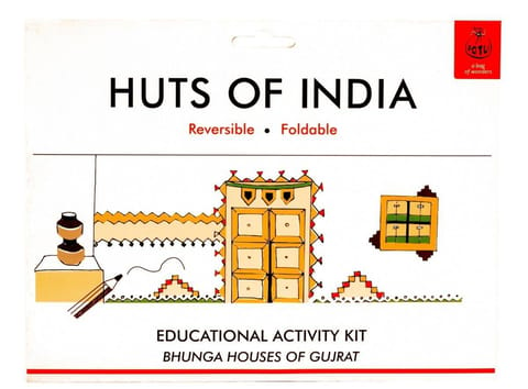 POTLI Handmade Educational  DIY  Colouring Kit for Our Young Architects (Bonga Huts of Gujrat) Learning Activity for ( 7 Years +)