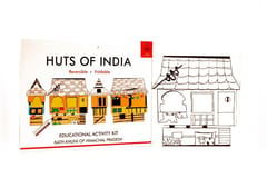 POTLI Handmade Educational  DIY  Colouring Kit for Our Young Architects (Kath Kuhni Houses of Himachal Pradesh ) Learning Activity for ( 7 Years +)