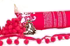 POTLI Handmade Wooden Block Print DIY Craft Kit For Dupatta -  (Pink Butterfly Design Block) (For All Ages)