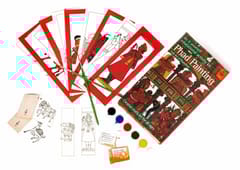 POTLI DIY Educational Colouring Kit - Phad Painting of Rajasthan for Young Artists (5 Years +)