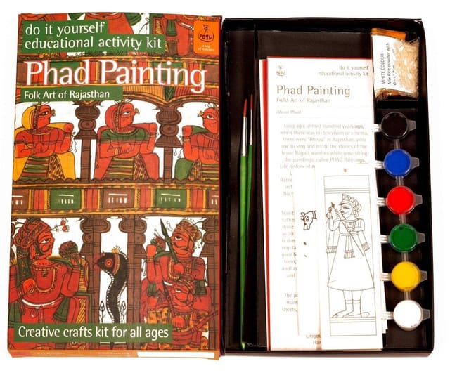 POTLI DIY Educational Colouring Kit - Phad Painting of Rajasthan for Young Artists (5 Years +)