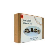 POTLI  Handmade Wooden Block Print Craft Kit - DIY Toran making kit