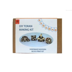 POTLI  Handmade Wooden Block Print Craft Kit - DIY Toran making kit