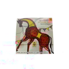 POTLI DIY Educational Craft Kit -  T-lite Holder making kit with Pithora Art - 6 years +