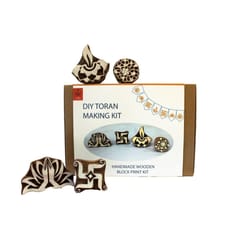 POTLI  Handmade Wooden Block Print Craft Kit - DIY Toran making kit