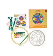 POTLI Handmade DIY Fabric Painitng kit  Madhubani Fish  8" for Adults - माच्छ