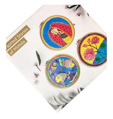 POTLI Handmade DIY Fabric Painitng kit  Madhubani Fish  8" for Adults - माच्छ