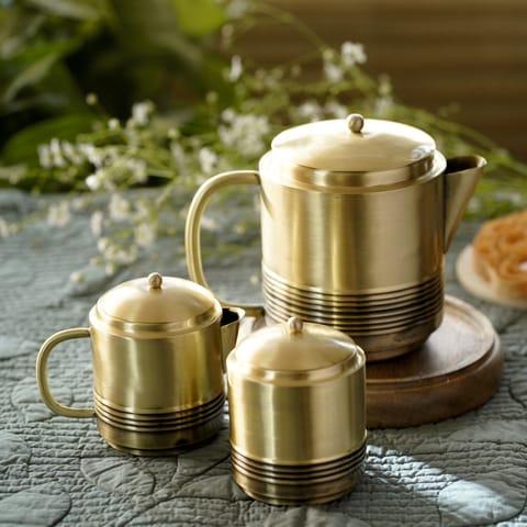 Courtyard-Bhor Tea Set Made of Brass