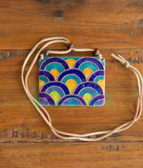Ekibeki-Retro Rainbow Copper Enamel Rectangle Pendant