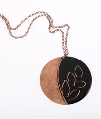 Ekibeki-Phyllo Coal Copper Enamel Pendant