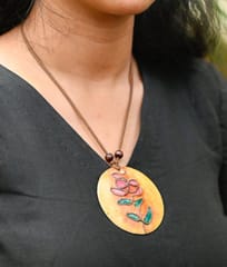 Ekibeki-Orange Tree Copper Enamel Pendant