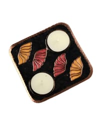 Ekibeki-Vasant 4 Lotus Copper Enamel Tealight Single