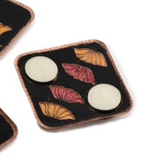 Ekibeki-Vasant 4 Lotus Copper Enamel Tealight Single