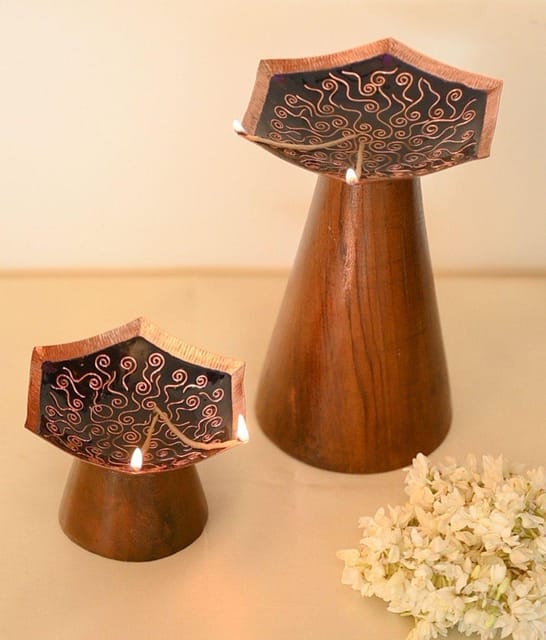 Ekibeki-Diya Stand - Large (Blue) | Archana |Samai