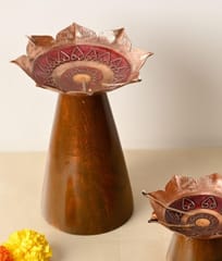 Ekibeki-Diya Stand - Large (Red) | Archana Samai