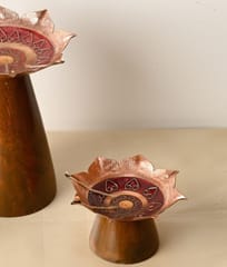 Ekibeki-Diya Stand - Small (Red) | Archana Samai
