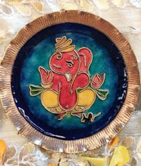 Ekibeki-  Ganesha Plate (Blue)