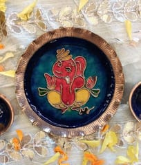 Ekibeki-  Ganesha Plate (Blue)