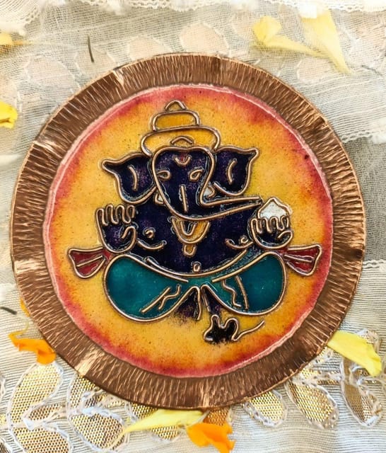 Ekibeki-Yellow Ganesha Plate