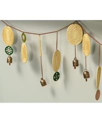 Ekibeki-Jhankaar Golden Grass Green Toran