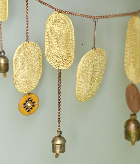 Ekibeki-Jhankaar Golden Grass Black & Yellow Toran
