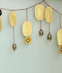 Ekibeki-Jhankaar Golden Grass Black & Yellow Toran
