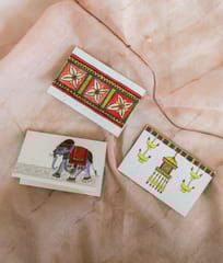 Ekibeki-Set of 6 Lantern Handmade Gift Cards in Chitrakathi