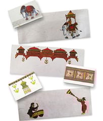 Ekibeki-Set of 6 Arches & Lanterns Handmade Gift Envelopes in Chitrakathi