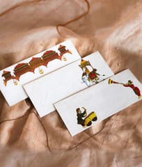 Ekibeki-Set of 6 Arches & Lanterns Handmade Gift Envelopes in Chitrakathi