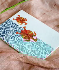 Ekibeki-Notebook "Ocean Series" Hawksbill Sea Turtle in Patchitra Softbound (Single)