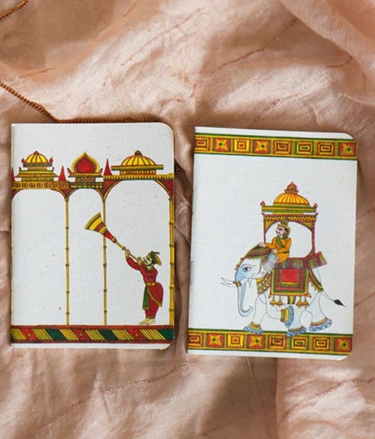 Ekibeki-Elephant in Chitrakathi A6 Notebook (Single)