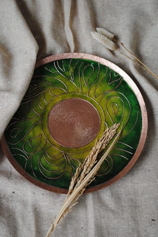 Ekibeki - Lakire Koyari Black Wallplate cum Candle Holder