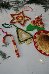 Ekibeki Golden Grass Christmas Ornaments Red/Green (Big)