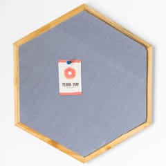 IVEI Hexagon Whiteboard, Metal board and Pinboard - Set of 2 - Grey