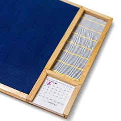 IVEI Metal board, Pinboard, Whiteboard with Calendar - Set of 2- Dark Blue