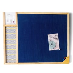 IVEI Metal board, Pinboard, Whiteboard with Calendar - Set of 2- Dark Blue
