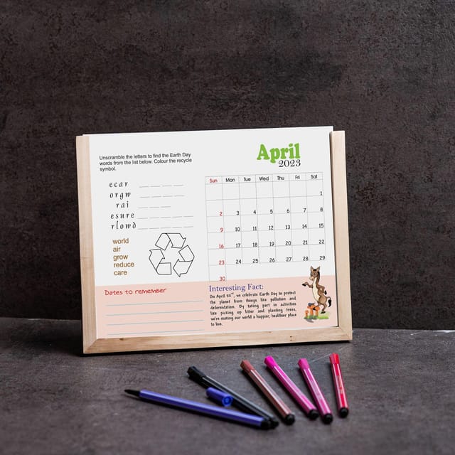 IVEI Kids Activity calendar with pen stand