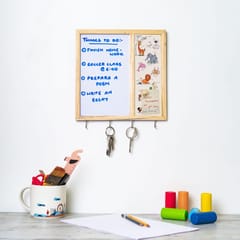 IVEI - Kids Metal Board Whiteboard with Hooks