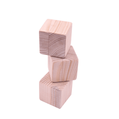 IVEI WOODEN CUBE PAPER WEIGHTS - SET OF 3