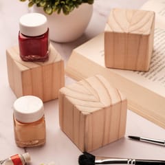 IVEI WOODEN CUBE PAPER WEIGHTS - SET OF 3