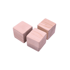 IVEI WOODEN CUBE PAPER WEIGHTS - SET OF 3