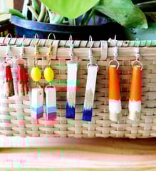IVEI WOODEN 3D EARRINGS CUBOIDS & CONES - SET OF 8