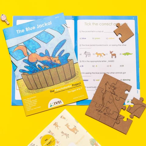 IVEI - The Blue Jackal - Workbook and DIY puzzle - 4 to 7 yrs