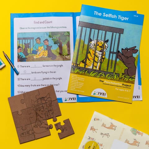 IVEI - The Selfish Tiger - Workbook and DIY puzzle - 4 to 7 yrs