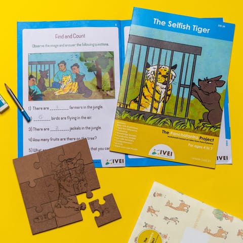 IVEI - The Selfish Tiger - Workbook and DIY puzzle - 4 to 7 yrs