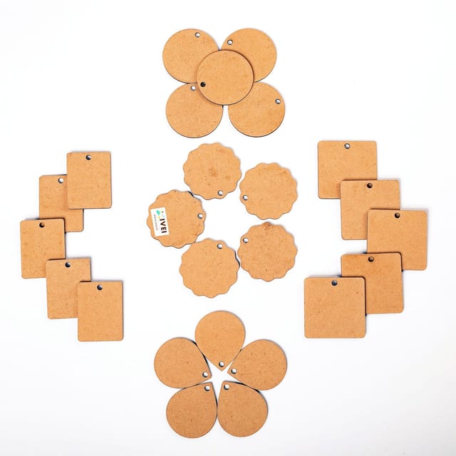 IVEI MDF Shaped Pendants (small) - Set of 25